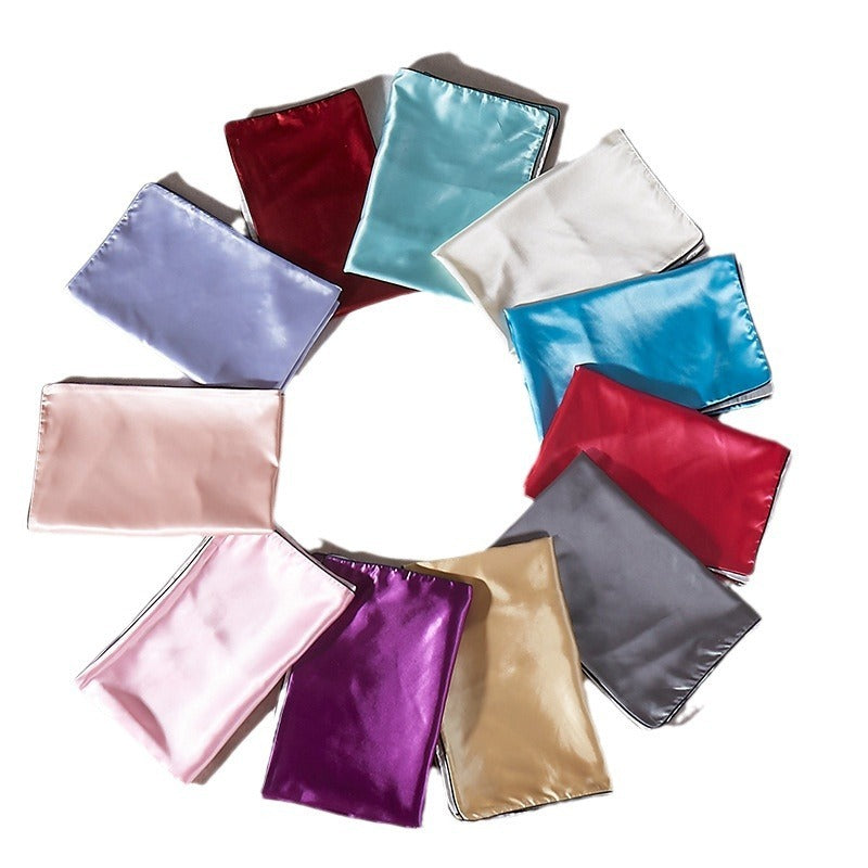 HKM-378323 Double-Sided Ice Silk Pillowcase - Soft Rayon and Polyester Blend, 48x74cm