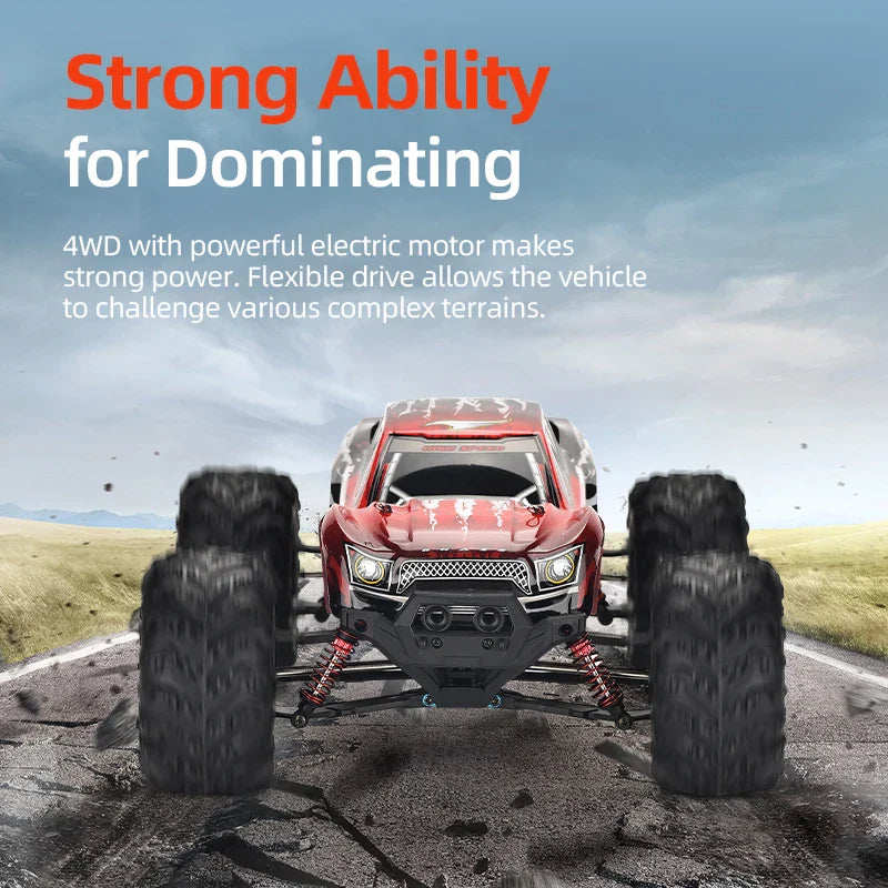 HKM-378771 1/10 Scale Electric 2.4G Remote Control Off-Road Racing Car - 4WD Climbing & Drifting Stunt Vehicle for Ages 14+