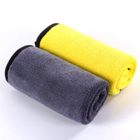 HKM-378771 Thick Coral Fleece Double-Sided Car Cleaning Cloth - Absorbent Rag for Car Wash & Home Use - 30x60cm