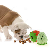 HKM-378835 Bite-Resistant Rubber Strawberry Leaking Ball Toy for Dogs - 10x8.5cm