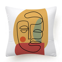 HKM-378899 Modern Minimalist Geometric Linen Pillowcase - Abstract Cushion Cover 45x45cm