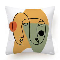 HKM-378899 Modern Minimalist Geometric Linen Pillowcase - Abstract Cushion Cover 45x45cm