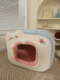 HKM-379155 Cozy Polyester Sponge Cat Nest for Comfort and Warmth