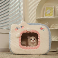 HKM-379155 Cozy Polyester Sponge Cat Nest for Comfort and Warmth