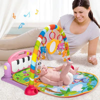 HKM-379155 Musical Baby Play Mat Gym with Soft Play Rack for Toddler Girls and Boys Ages 2-4
