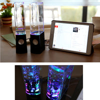 HKM-379219 Mini Water Dancing Speaker with Colorful LED Lights - USB Powered Audio for iPod, MP3, and Computer