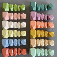 HKM-379347 Rainbow Wooden Stacking Blocks - Montessori Educational Toy for Kids 2-14 Years