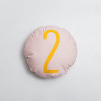 HKM-379411 Cotton Canvas Round Pillow Cushion with PP Cotton Filling - Modern Style in Multiple Colors