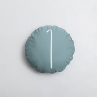 HKM-379411 Cotton Canvas Round Pillow Cushion with PP Cotton Filling - Modern Style in Multiple Colors
