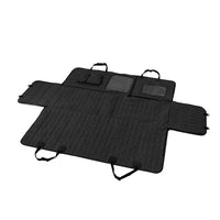 HKM-379539 Detachable Split Pet Mat for Cars - Adjustable Rear Seat Cover for Dogs, Gray and Black, 137x147cm