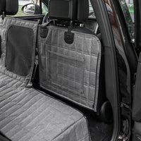 HKM-379539 Detachable Split Pet Mat for Cars - Adjustable Rear Seat Cover for Dogs, Gray and Black, 137x147cm