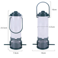 HKM-379603 Hanging Plastic Bird Feeder for Outdoor Gardens - 7.6x23.5 cm Food Dispenser