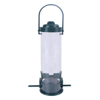 HKM-379603 Hanging Plastic Bird Feeder for Outdoor Gardens - 7.6x23.5 cm Food Dispenser