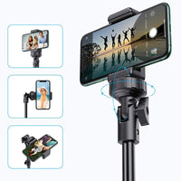 HKM-379731 Adjustable Selfie Stick Tripod for iPhone, Aluminum Alloy, 5 Sections, Compact Design