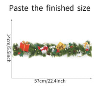 HKM-379795 Christmas Pine Branch Wall Sticker for Home Decoration, PVC, 16*59cm