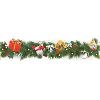 HKM-379795 Christmas Pine Branch Wall Sticker for Home Decoration, PVC, 16*59cm