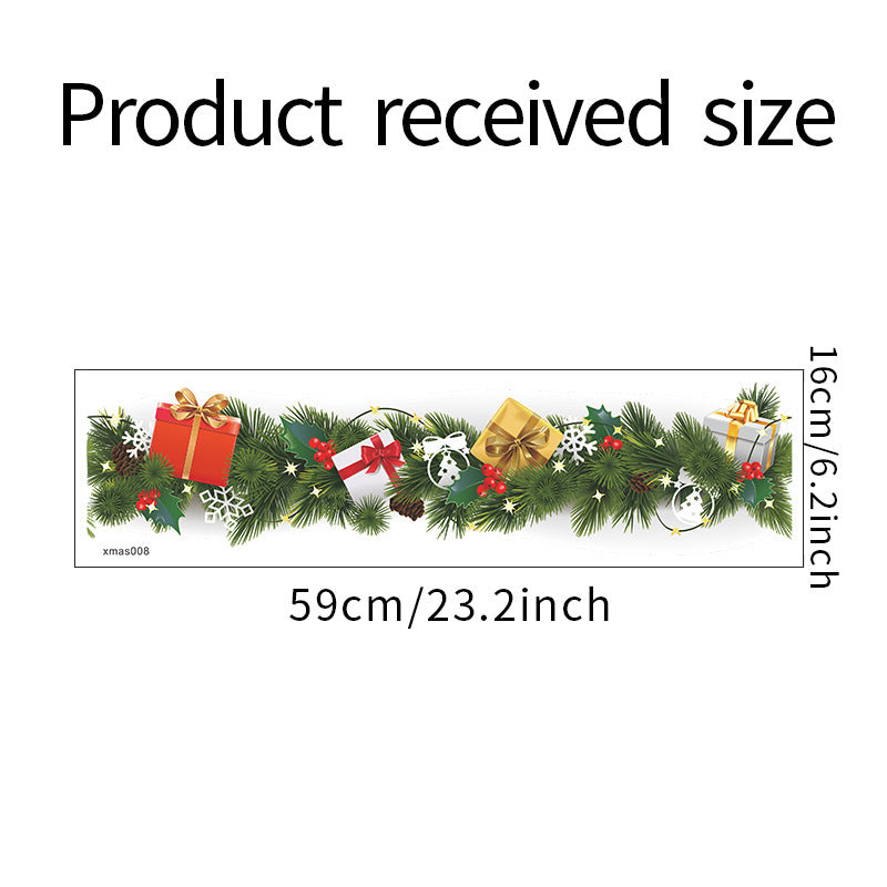 HKM-379795 Christmas Pine Branch Wall Sticker for Home Decoration, PVC, 16*59cm