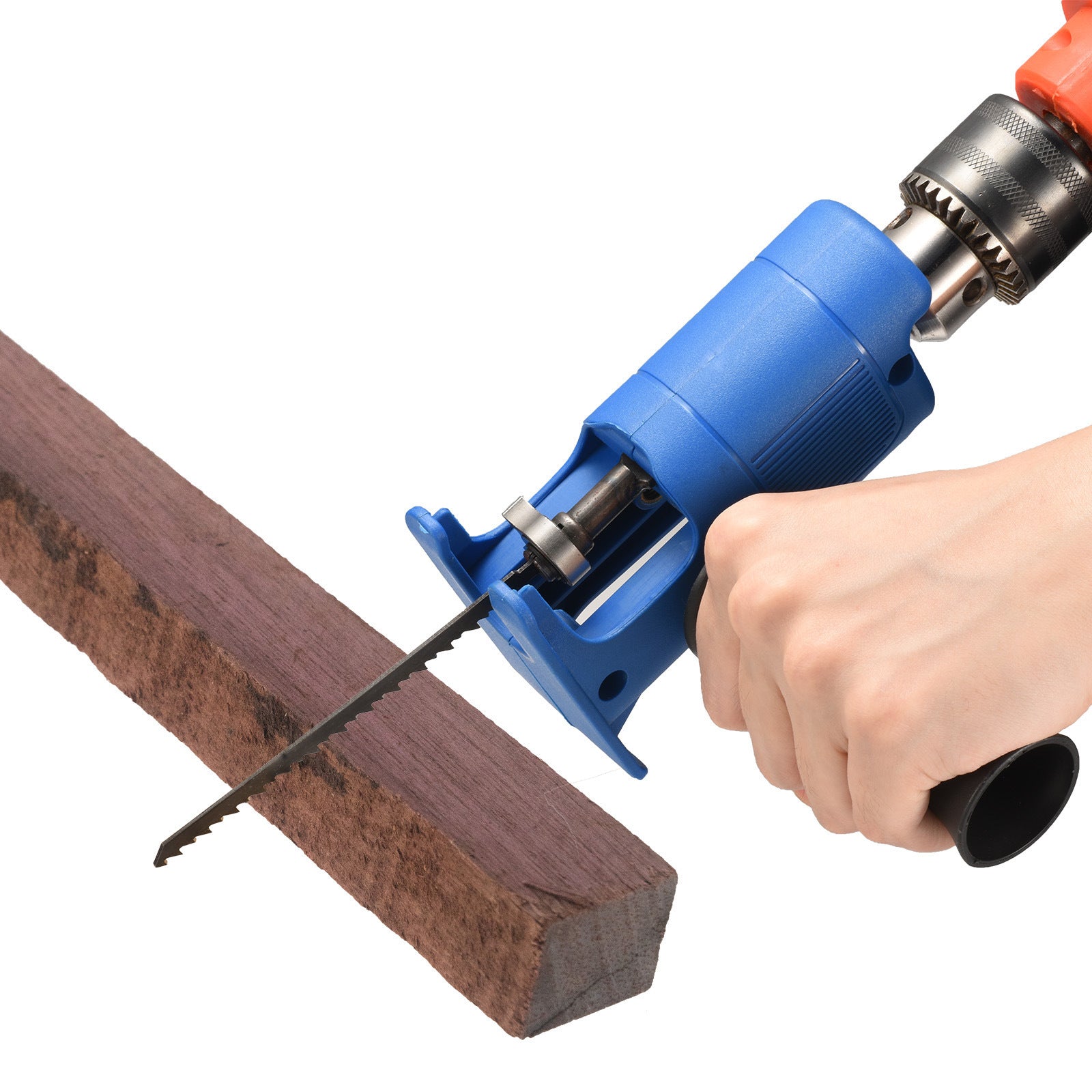 HKM-379859 Compact Electric Reciprocating Saw with 3 Saw Blades for Wood and Metal Cutting