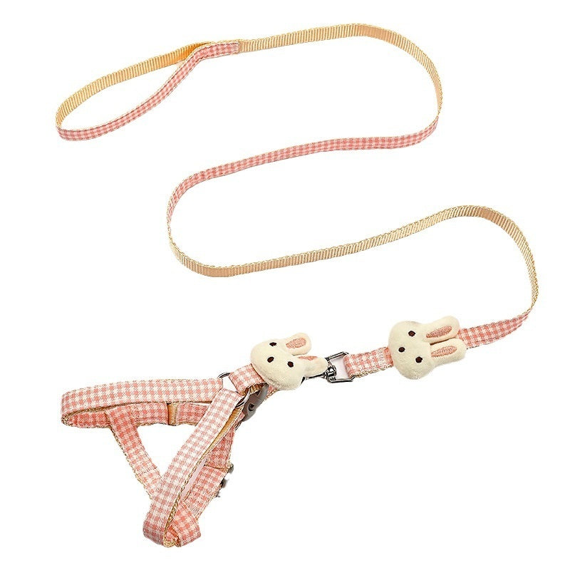 HKM-379859 Cute Rope Leash for Small to Medium Dogs - Hand-Holding Design Available in Pink, Orange, Blue, Red, Khaki