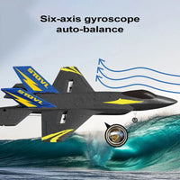HKM-379923 EPP Foam Electric F35 Remote Control Aircraft with Gyroscope, 4-Channel RC Glider, Ready-to-Fly, 150m Range