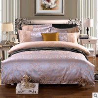 HKM-379987 Luxury European Satin Jacquard Modal Cotton Tencel Bedding Set - Multiple Sizes Available