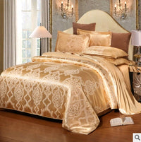 HKM-379987 Luxury European Satin Jacquard Modal Cotton Tencel Bedding Set - Multiple Sizes Available