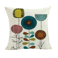 HKM-380051 Geometric Abstract Linen and Cotton Throw Pillow Cover - 45x45cm