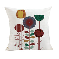 HKM-380051 Geometric Abstract Linen and Cotton Throw Pillow Cover - 45x45cm