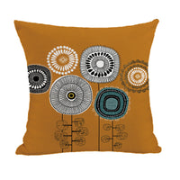 HKM-380051 Geometric Abstract Linen and Cotton Throw Pillow Cover - 45x45cm