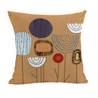 HKM-380051 Geometric Abstract Linen and Cotton Throw Pillow Cover - 45x45cm