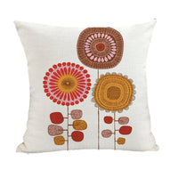 HKM-380051 Geometric Abstract Linen and Cotton Throw Pillow Cover - 45x45cm