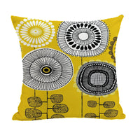 HKM-380051 Geometric Abstract Linen and Cotton Throw Pillow Cover - 45x45cm