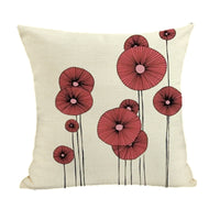 HKM-380051 Geometric Abstract Linen and Cotton Throw Pillow Cover - 45x45cm