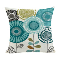HKM-380051 Geometric Abstract Linen and Cotton Throw Pillow Cover - 45x45cm