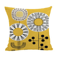 HKM-380051 Geometric Abstract Linen and Cotton Throw Pillow Cover - 45x45cm
