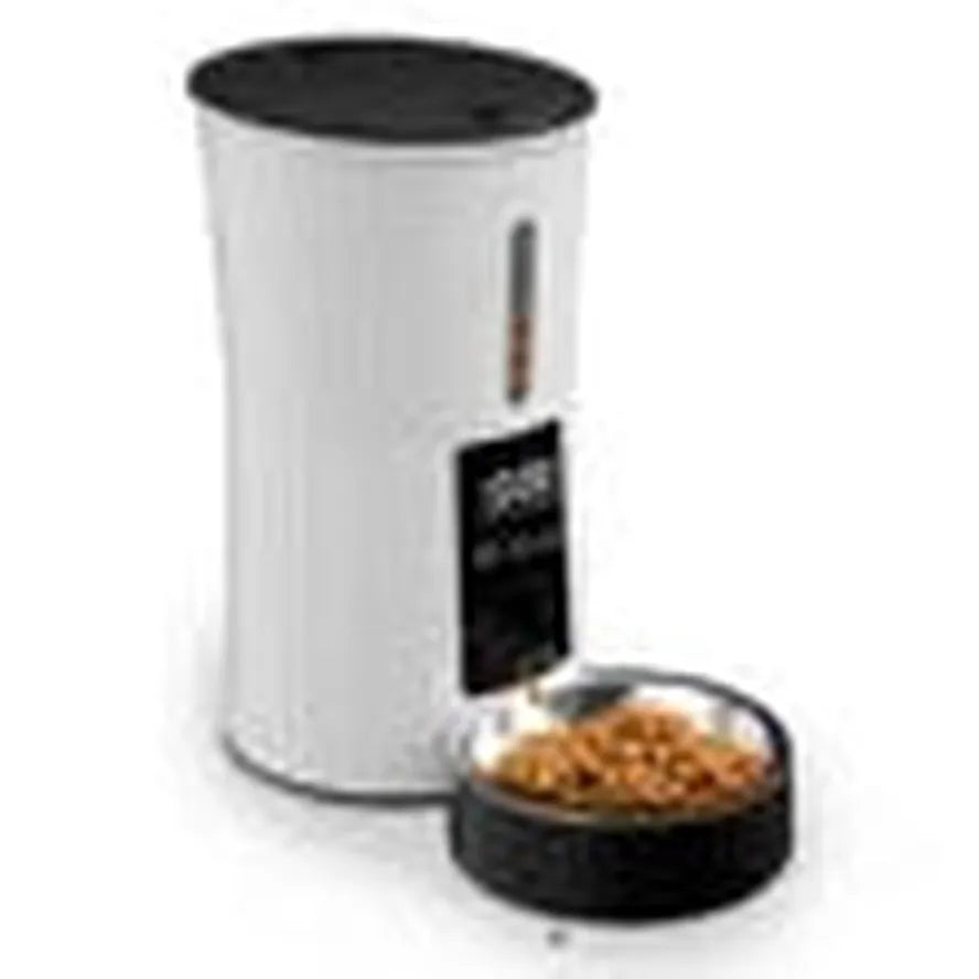KTX-380115 4L Smart Automatic Pet Feeder with Dual Power, Voice Recorder, and Timed Dispensing for Small Animals