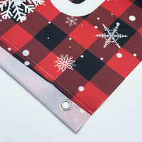 HKM-380115 New Year Festival Decorative Flag Banners - Happy 2024, 30x180cm, Spring Buds Material