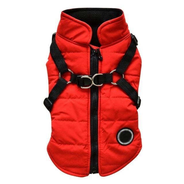 HKM-380179 Cozy Dog Zipper Jacket with Leash Harness for Autumn and Winter Wear