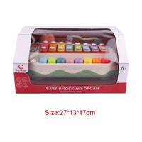 HKM-380243 Colorful Hand Knock Xylophone Mini Piano Educational Musical Toy for Kids Age 6 Months and Up