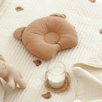HKM-380499 Baby Bear Ear Pillow for Infants – Breathable Cotton Headrest for Correct Head Shape