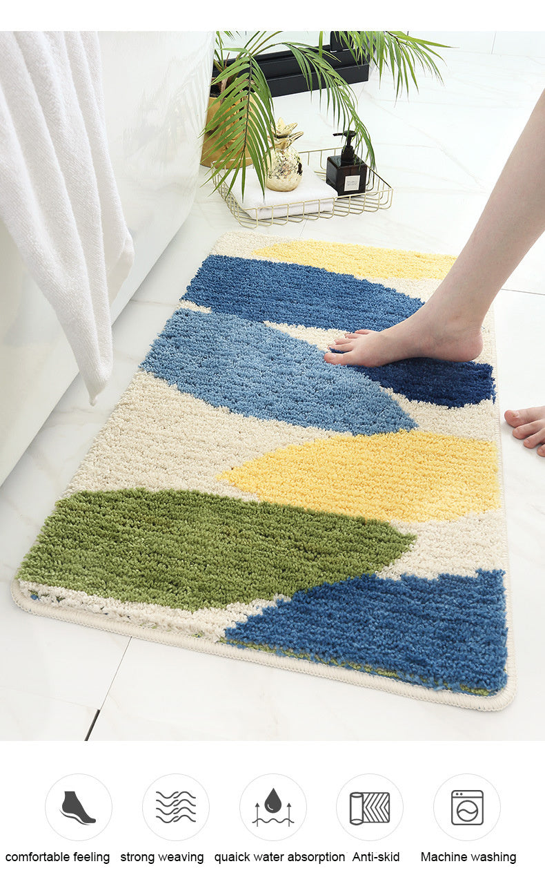 HKM-380499 Fast-Drying Microfiber Bath Mat with Non-Slip TPR Bottom - Available in Multiple Sizes
