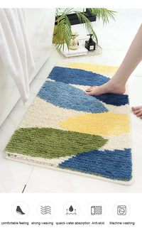 HKM-380499 Fast-Drying Microfiber Bath Mat with Non-Slip TPR Bottom - Available in Multiple Sizes