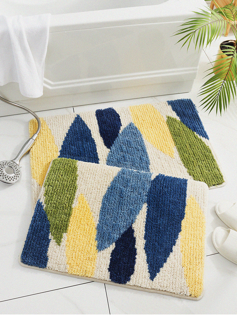 HKM-380499 Fast-Drying Microfiber Bath Mat with Non-Slip TPR Bottom - Available in Multiple Sizes