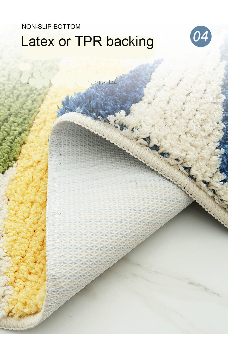 HKM-380499 Fast-Drying Microfiber Bath Mat with Non-Slip TPR Bottom - Available in Multiple Sizes