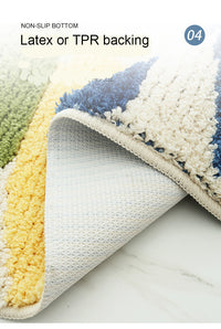 HKM-380499 Fast-Drying Microfiber Bath Mat with Non-Slip TPR Bottom - Available in Multiple Sizes