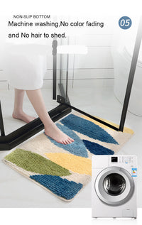 HKM-380499 Fast-Drying Microfiber Bath Mat with Non-Slip TPR Bottom - Available in Multiple Sizes