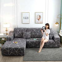 HKM-380563 Universal European-Style Stretch Sofa Cover for Modular Sofas, All-Season, Cartoon/Anime Patterns, Polyester Fiber
