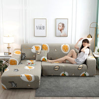HKM-380563 Universal European-Style Stretch Sofa Cover for Modular Sofas, All-Season, Cartoon/Anime Patterns, Polyester Fiber