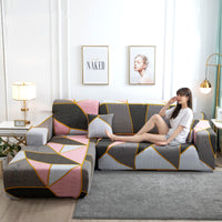 HKM-380563 Universal European-Style Stretch Sofa Cover for Modular Sofas, All-Season, Cartoon/Anime Patterns, Polyester Fiber