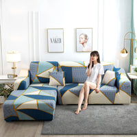 HKM-380563 Universal European-Style Stretch Sofa Cover for Modular Sofas, All-Season, Cartoon/Anime Patterns, Polyester Fiber